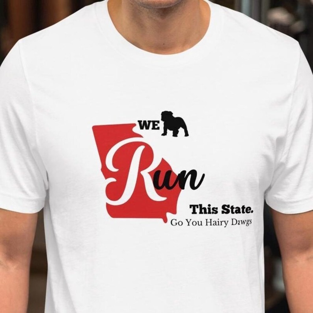UGA Runs This State Tee, Georgia Shirt, Uga Mascot Tee